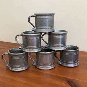 6 Wilton Armetale Plough Tavern Pewter Mugs